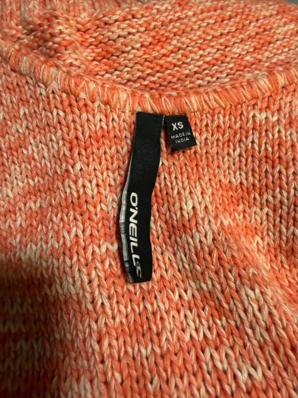 EUC O'Neill Marled Knit Coral Button-Front Cropped Tank Top - Picture 3 of 4